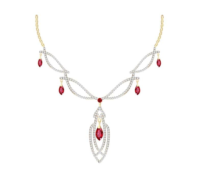 silver deer heart necklace